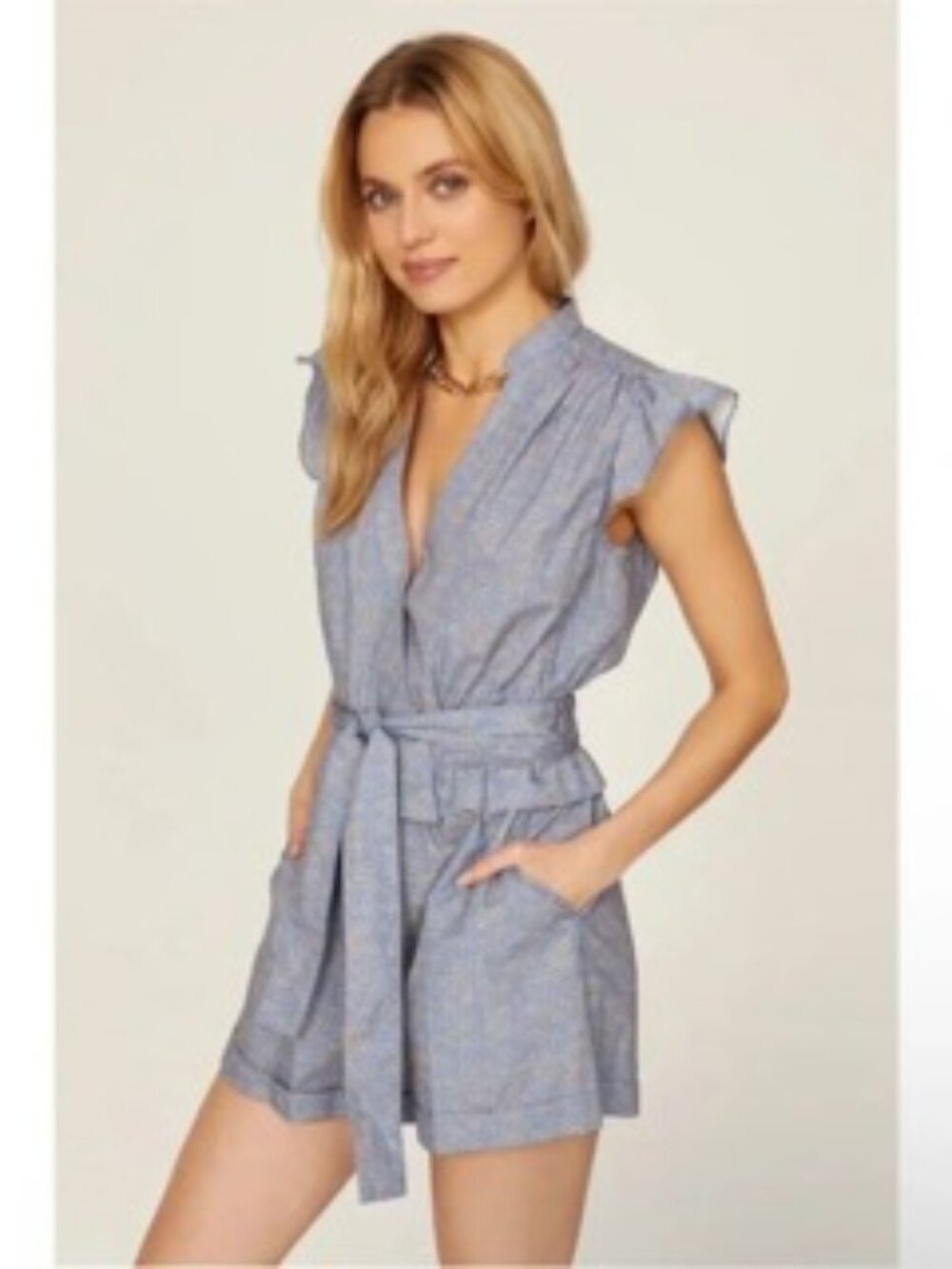 Derek Lam Floral Print Wrap Romper Size 38